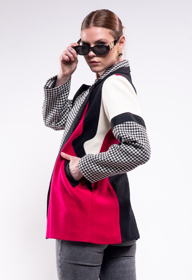 Abrigo de lana largo a la cadera - Imagen 7